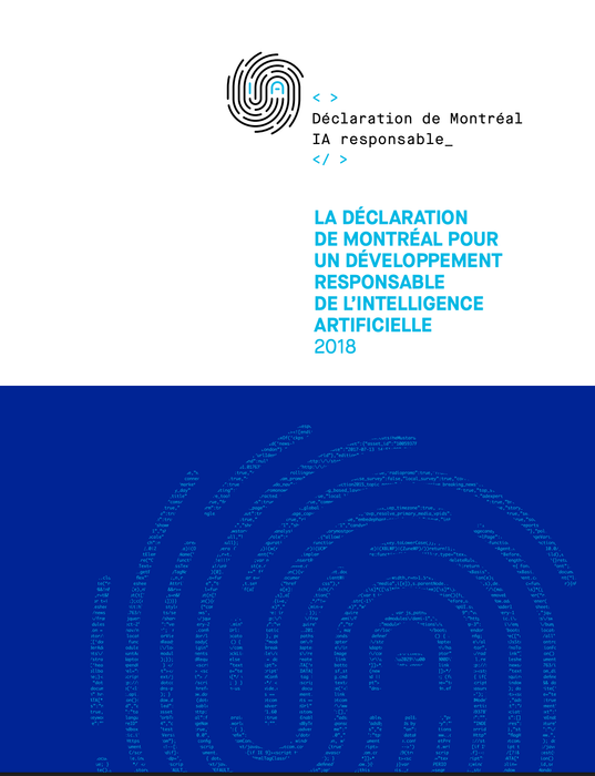 Déclaration de Montréal pour un développement responsable de l'intelligence artificielle (2018)