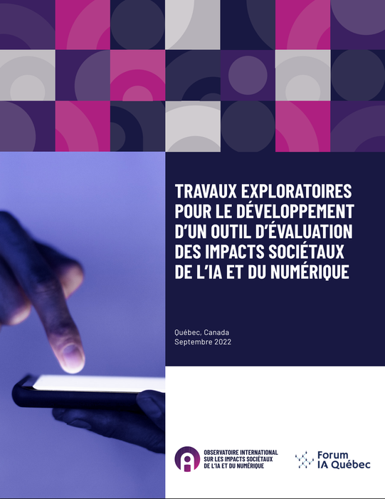 Travaux exploratoires pour le développement d'un outil d'évaluation des impacts sociétaux de l'IA et du numérique (2022)